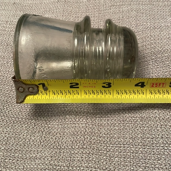 Vintage WHITALL TATUM No. 2 Clear Glass Conductor Insulator - Picture 6 of 8